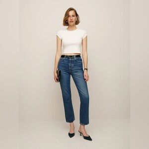 Reformation Cynthia High Rise Straight Cropped Jeans
